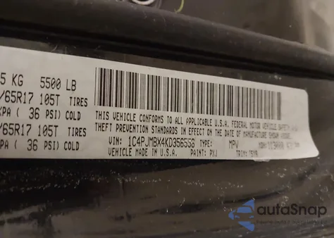 2019 Jeep Cherokee Trailhawk 4X4 из США, поврежденный, VIN 1C4PJMBX4KD356556